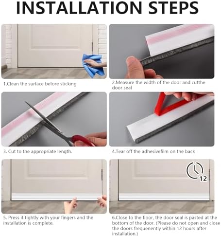 Funnytek 39 Inch Self Adhesive Door Sweep Brush