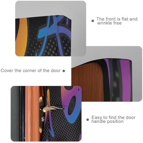 Susiyo Bright Aliens Graffiti Door Cover Halloween Decor