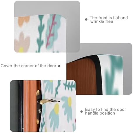 Susiyo Summer Floral Halloween Door Cover 32x79 in