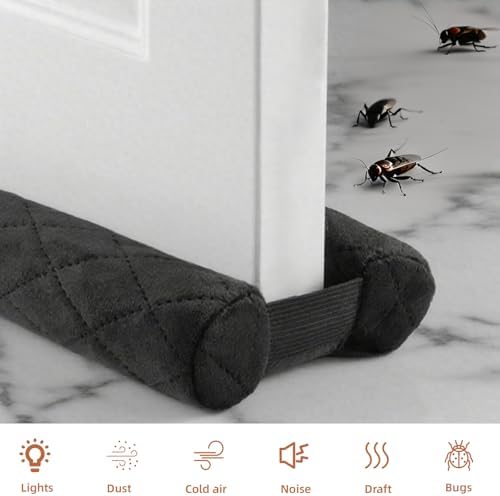 Amugret Upgrade Thick Velvet Door Draft Stoppers