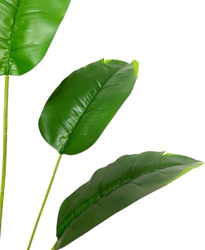 Ozizley Fake Palm Plant Artificial Tree 31 Green Pot Decor