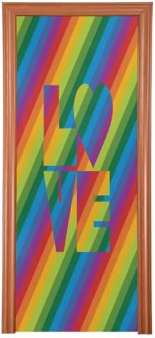 Susiyo Rainbow Love Halloween Door Cover 32x79 in 1