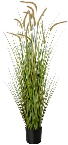 KOL 5ft Artificial Horsetail Reed Grass Plant in Pot