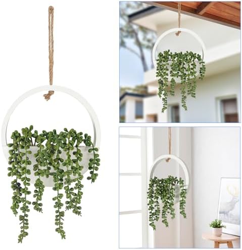2 Pcs Artificial Hanging Succulents Plants with Lanyard