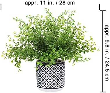 Winlyn Set of 3 Assorted Faux Plants in Geometric Pots