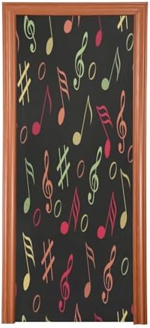Susiyo Multicolored Handprint Halloween Door Cover 32x79 in