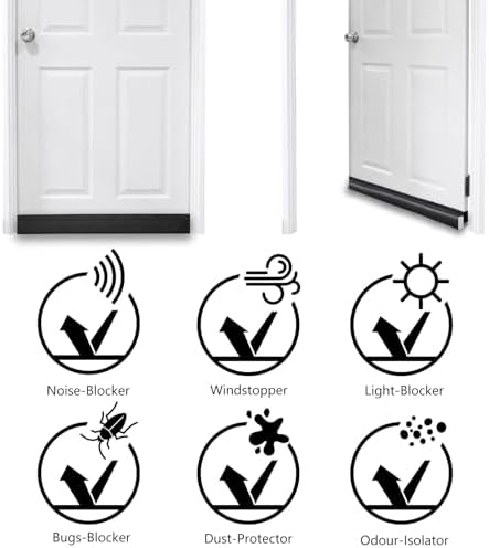 BKSAI Under Door Draft Stopper 39 Inches No Adhesive