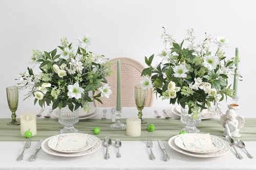 6 Pcs Artificial Eucalyptus Stems with Realistic Flower Buds and Bendable Stems for Home Decor