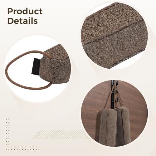 Homaisson Door Draft Stopper 362 Inches Brown Fabric Weighted with Sand and PP Cotton