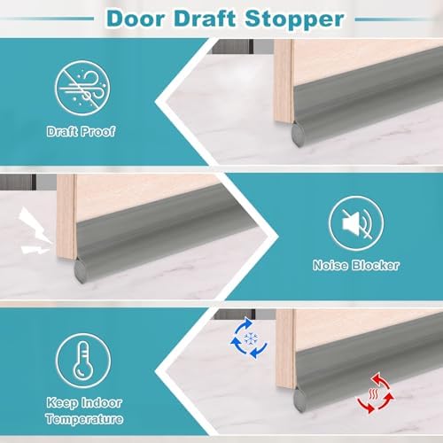 Uxcell 37 Inch Door Draft Stopper Black