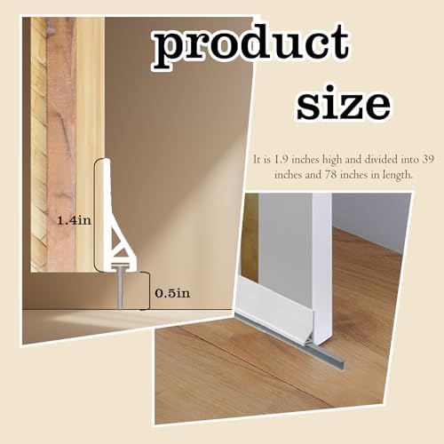 Door Draft Stopper with Brush 39 Black