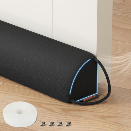 MAGZO 30 Inch Door Draft Stopper Black