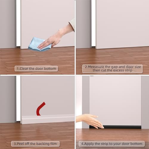 KAYLEINSTER 78 Inch Door Draft Stopper Black