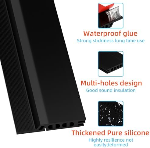 Cyzarize Door Draft Stopper 39inch Black