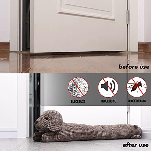 Cute Dog Draft Stopper Heavy Duty Door Sealer