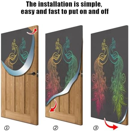 Susiyo Peacock Halloween Door Cover 32x79in