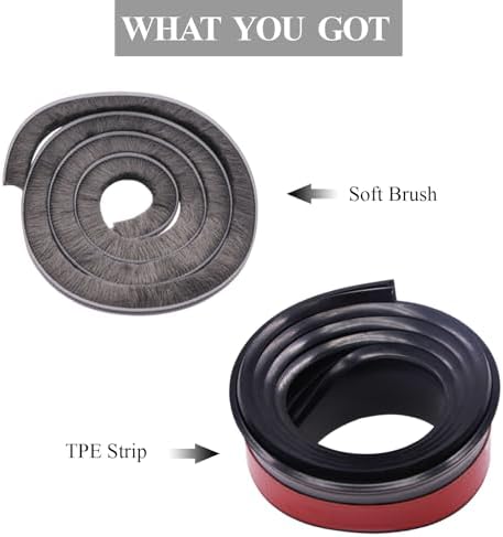Saim Door Sweep for Bottom of Door 2 Pcs Self-Adhesive Draft Stopper