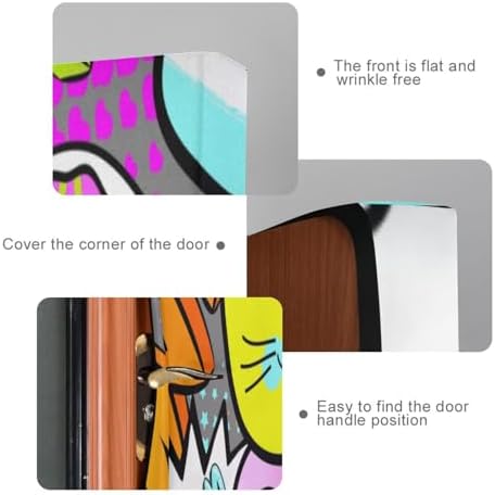 Susiyo Cat Head Halloween Door Cover 32x79 In