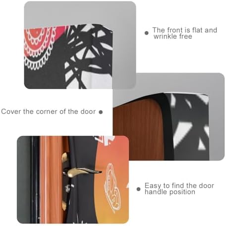 Susiyo Stretch Fabric Christmas Door Cover Decor 32x79 in