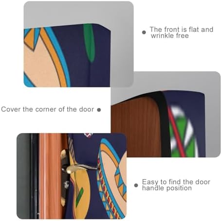 Susiyo Vector Guitar Halloween Door Cover Stretch Fabric Decor