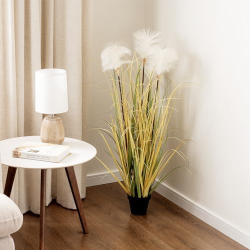 MyGift 40 Inch Artificial Pampas Grass Plant