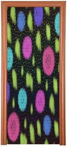 Susiyo Colorful Abstract Halloween Door Cover Stretch Fabric 32x79 in