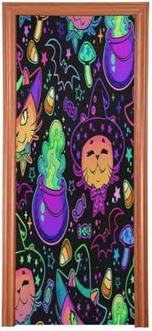 Susiyo Cute Cats Halloween Door Cover 32x79 In