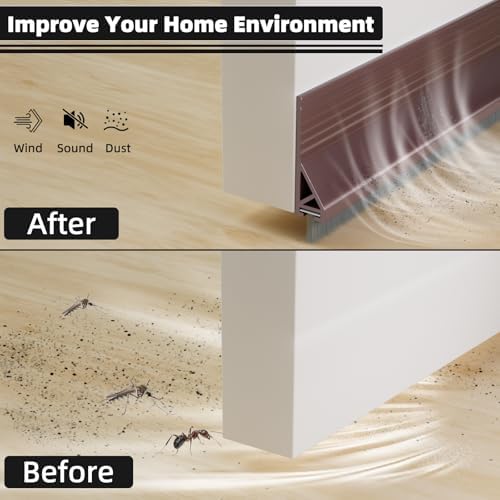 39 Inch Door Draft Stopper with Brush Seal
