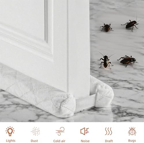Amugret Thick Velvet Door Draft Stoppers for 30-36 Under Doors