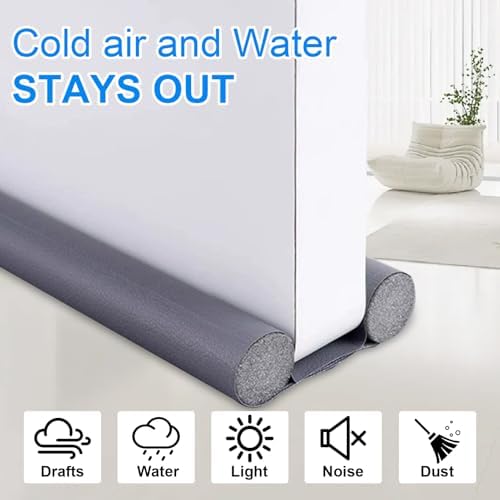 EGUARTE 36 Inch Door Draft Stopper Gray