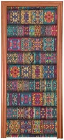 Susiyo Colorful Halloween Door Cover Stretch Fabric 32x79 in