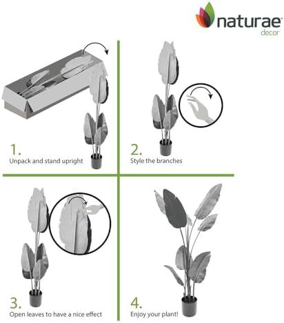 Naturae Decor Bird of Paradise Artificial Plant - 47 in High