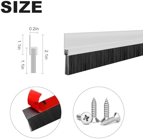 2 Pack Door Draft Stoppers Aluminum Weather Seal 36 Inch