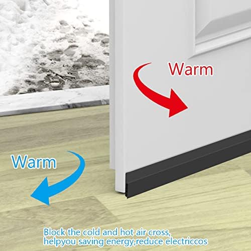 Energy Saving Door Draft Stopper Anti-Collision Seal Black