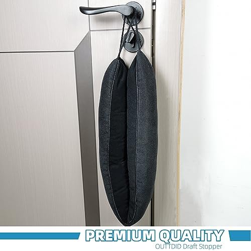 OUTTDID Door Draft Stopper 36 x 4 Black