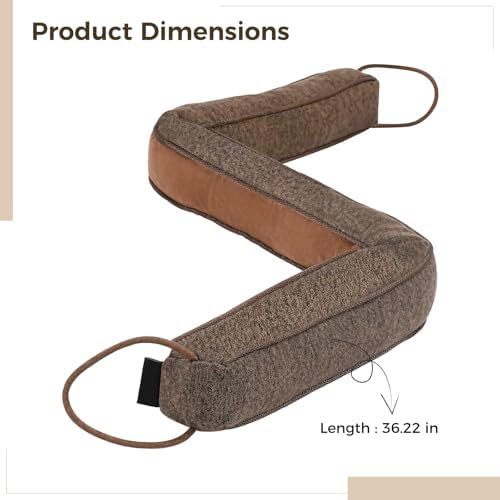 Homaisson Door Draft Stopper 362 Inches Brown Fabric Weighted with Sand and PP Cotton