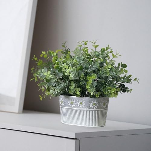 Rustic Artificial Eucalyptus Plants Table Centerpiece