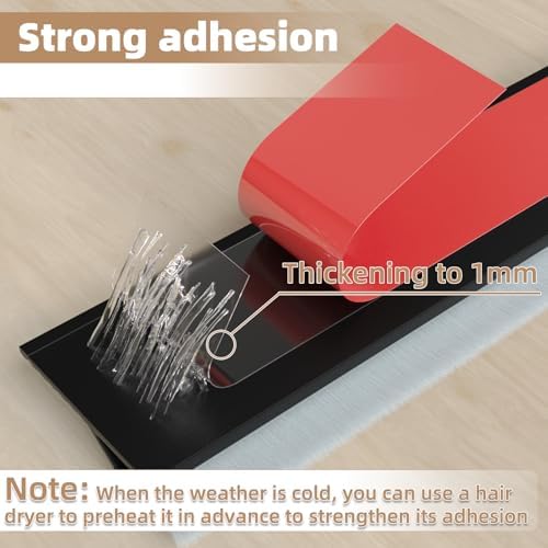 39 Inch Rubber Door Sweep Bottom Black
