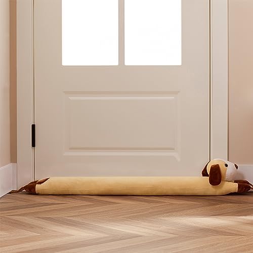 Sunolga 38 Inches Door Draft Stopper 24 LB Yellow Dog Shape