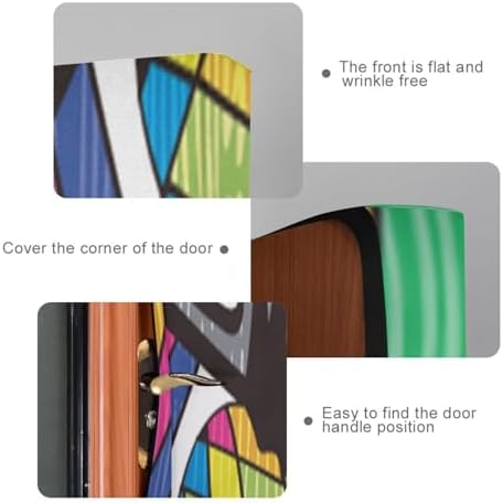 Susiyo Exotic Summer Halloween Door Cover Stretch Fabric Backdrop for Home Party Decor 32x79 in