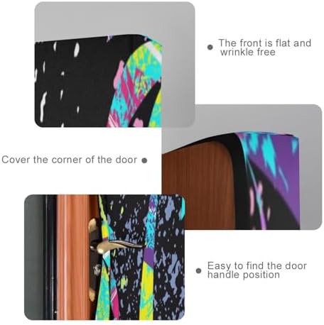 Susiyo Multicolored Palm Trees Halloween Door Cover
