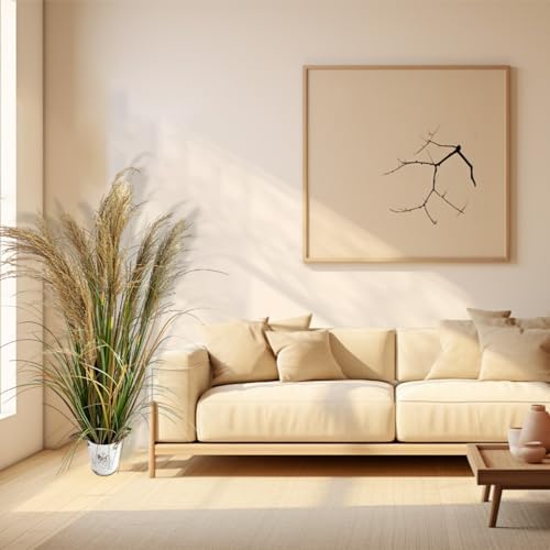 Alonfala 43 Inch Artificial Pampas Grass 2 Pack