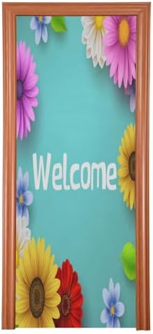 Susiyo Spring Flowers Red Halloween Door Cover