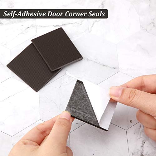 Jetec 14-Piece Door Corner Seals Weather Stripping Foam Draft Stopper