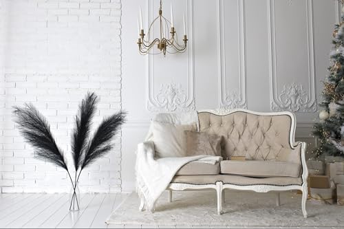 LifeJournal 43 Inch Black Pampas Grass Decor 3-Pcs