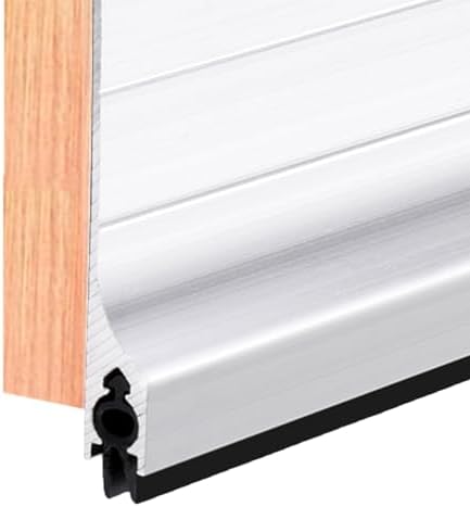 GALOFAY Door Draft Stopper 28 Inch Aluminum with Rubber Sweep Seal