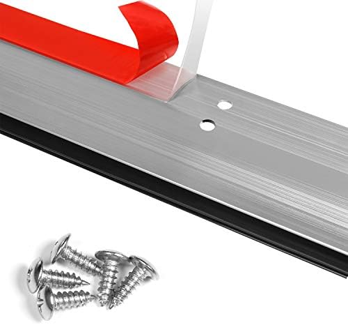 GALOFAY Door Draft Stopper 28 Inch Aluminum with Rubber Sweep Seal