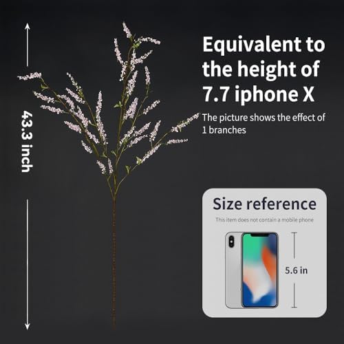 MelorcaGuilla Artificial Plants 3PCS 433 Snow Willow Branches for Vase Decor