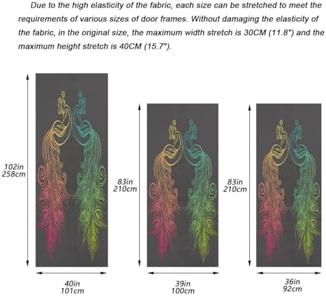 Susiyo Peacock Halloween Door Cover 32x79in