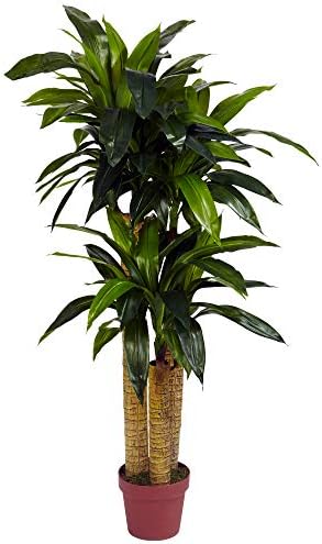 Nearly Natural 4ft Corn Stalk Dracaena Silk Plant